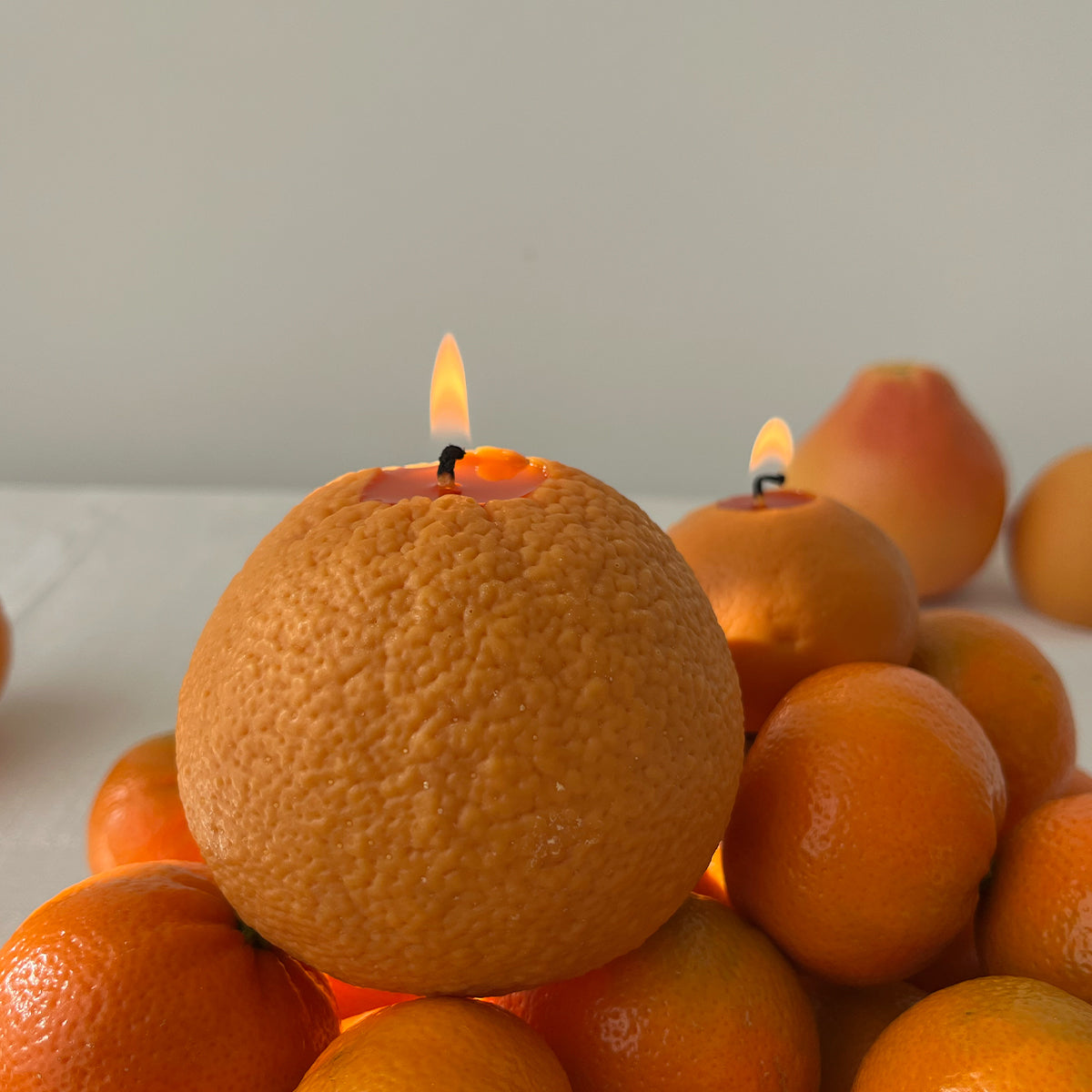 Large Orange Candle