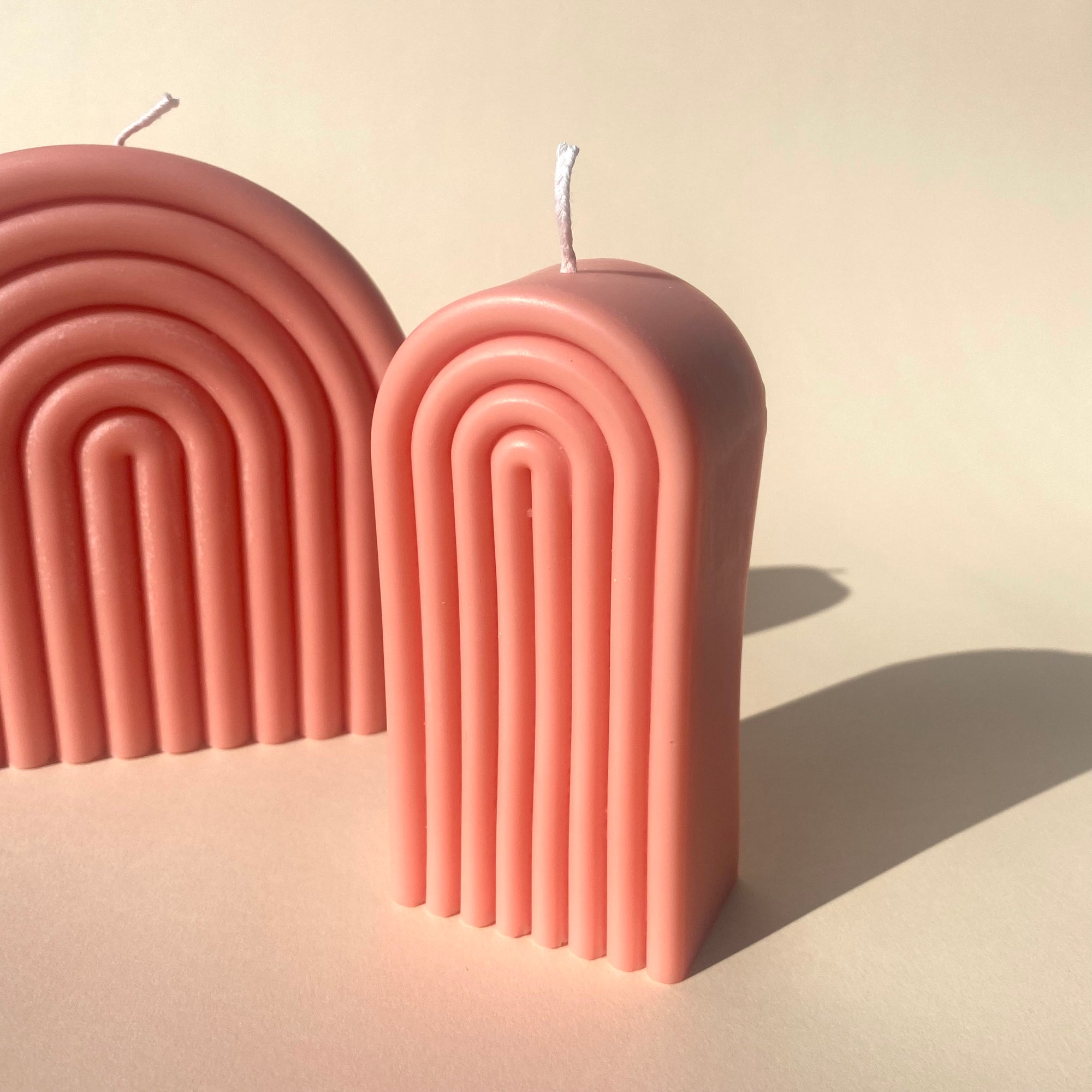 Small Arch Candle - Coral