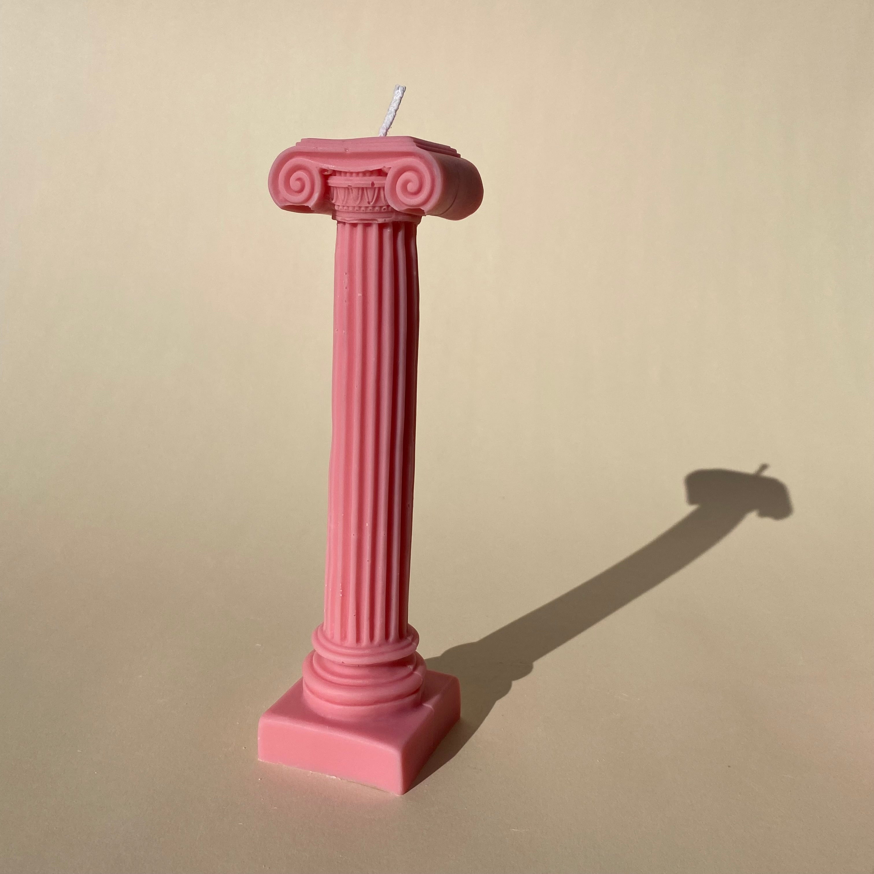 Roman Column Candle - Pink