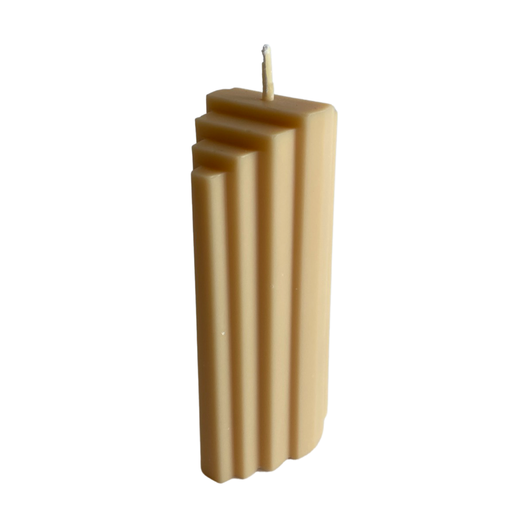 Geometric Candle - Creme