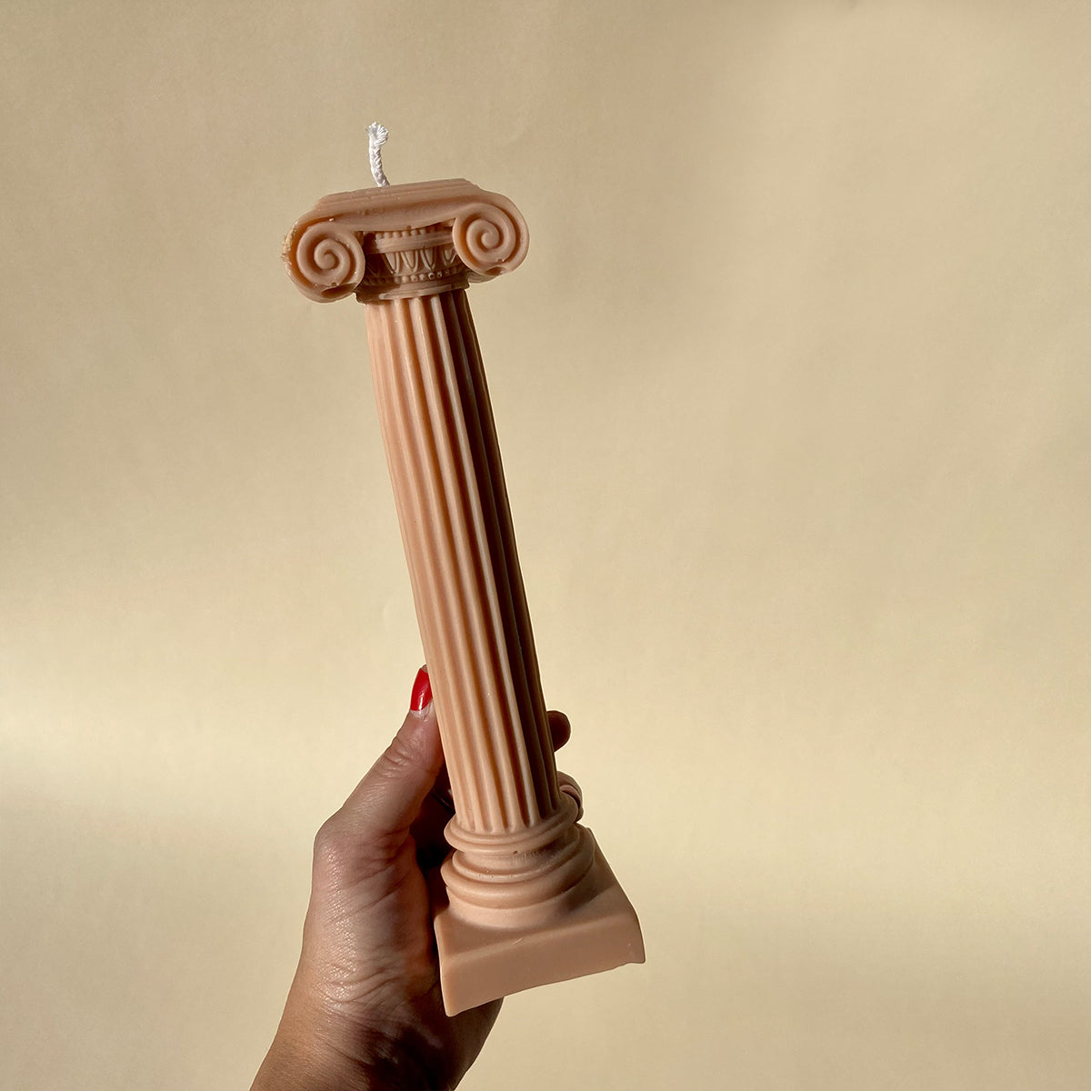 Roman Column Candle - Clay