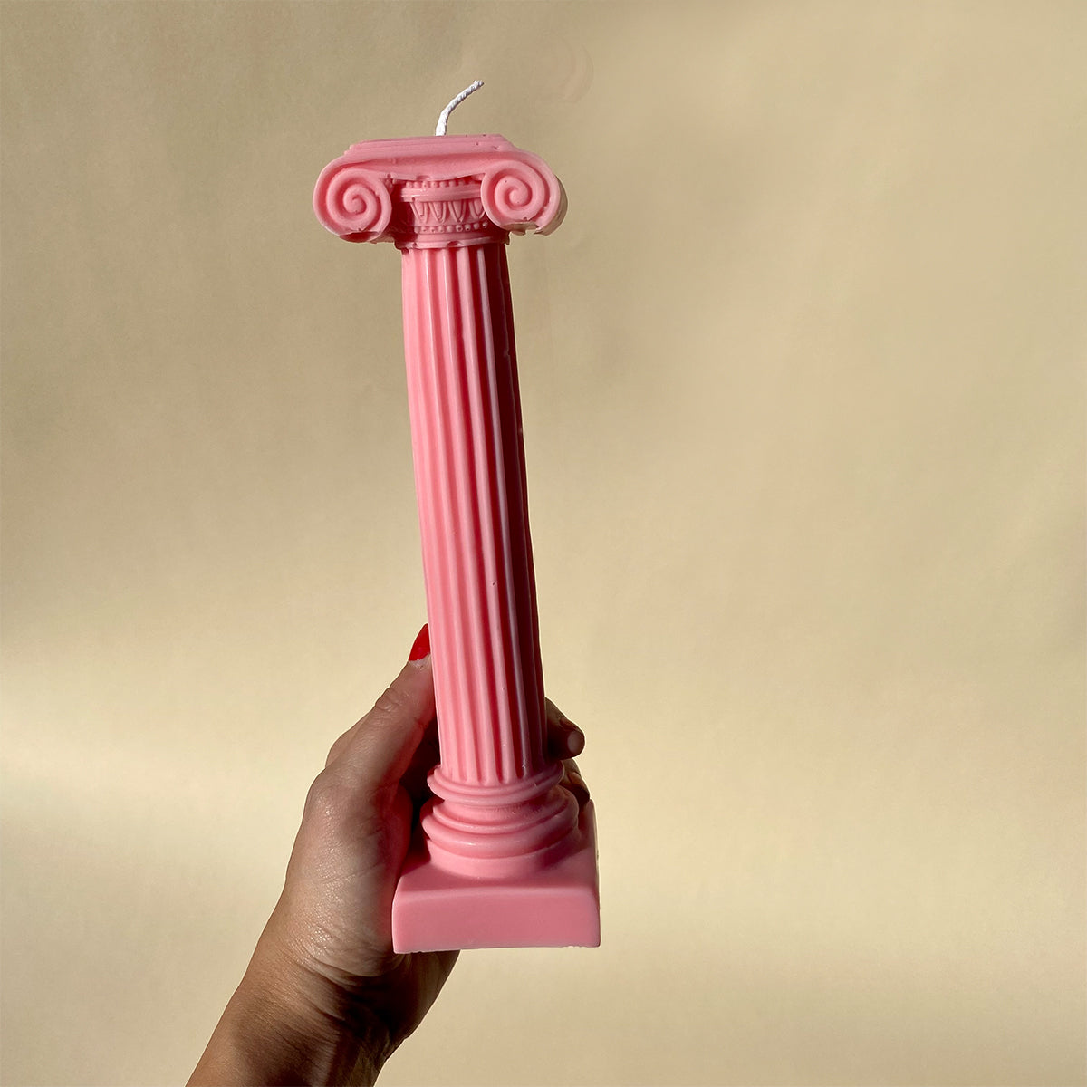 Roman Column Candle - Pink