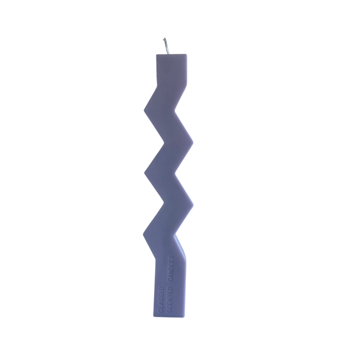 Zig Zag Pillar Candle - Lilac