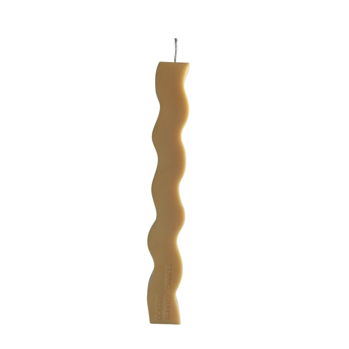 Wavy Pillar Candle - Honey