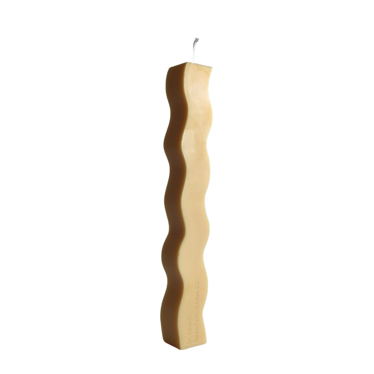 Wavy Pillar Candle - Honey