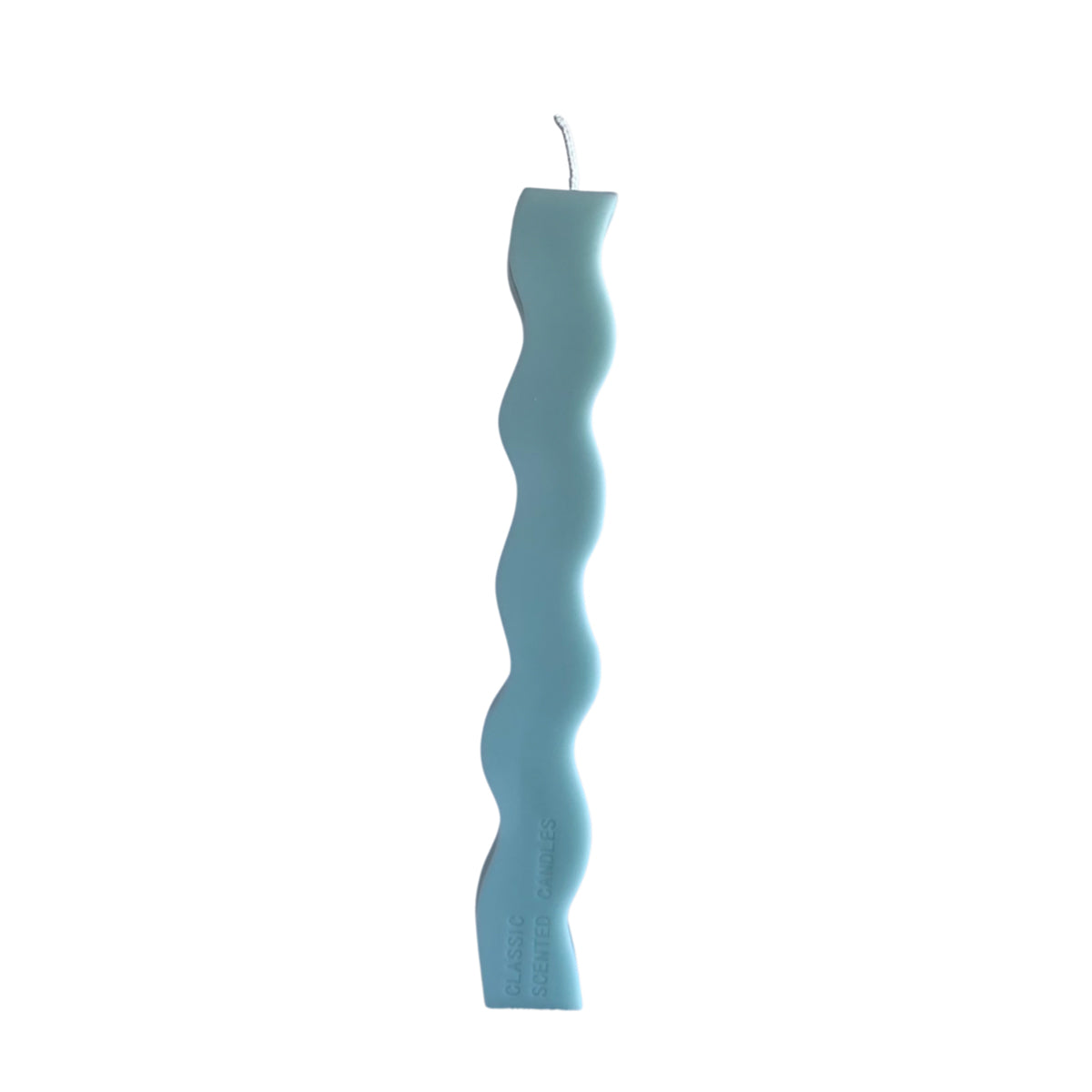 Wavy Pillar Candle - Sky