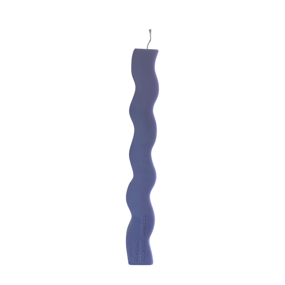 Wavy Pillar Candle - Lilac