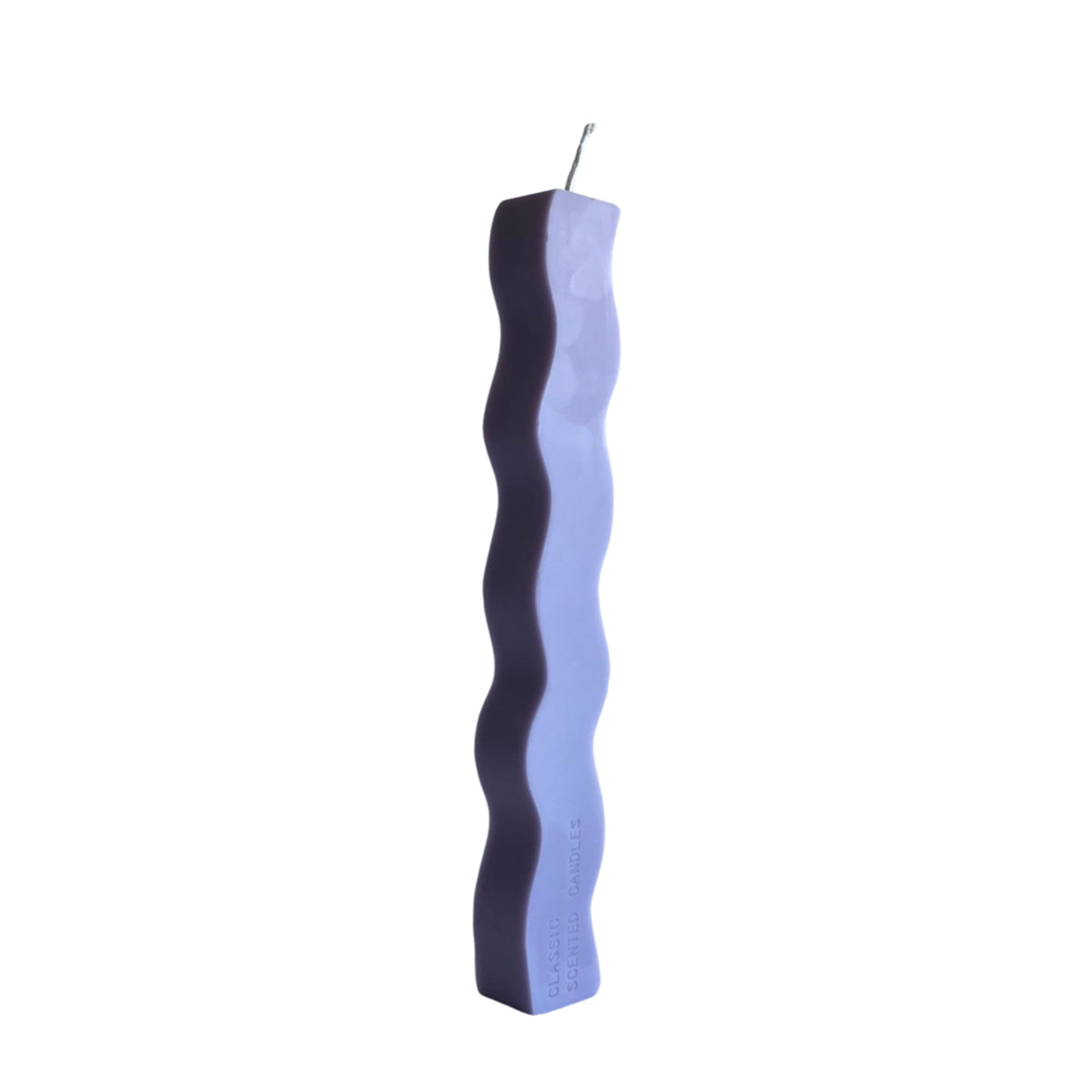 Wavy Pillar Candle - Lilac