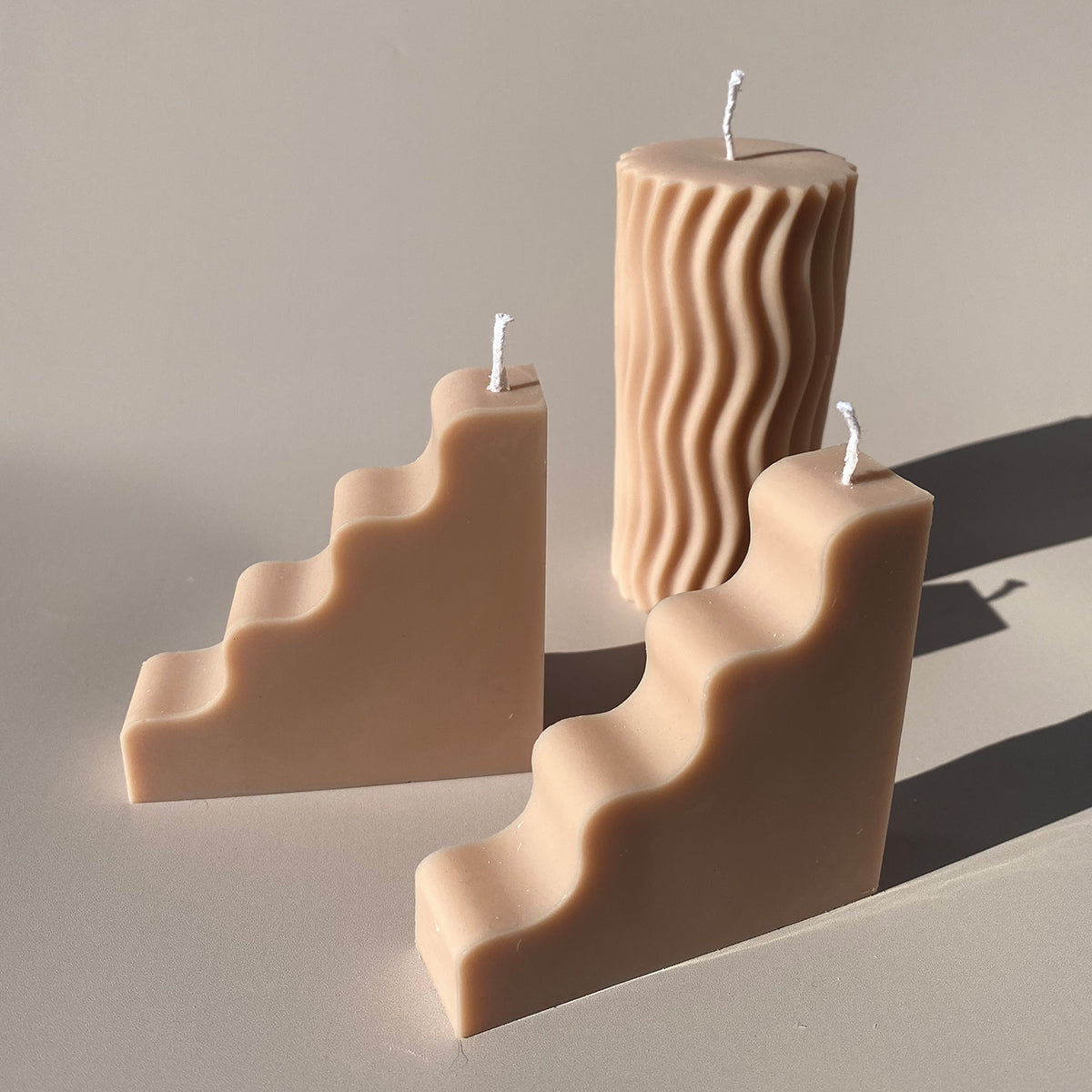 Stairs Candle - Clay