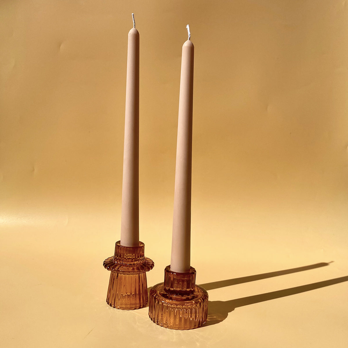 Mini Brass Chamberstick Taper Candle Holder for Half Inch Candles